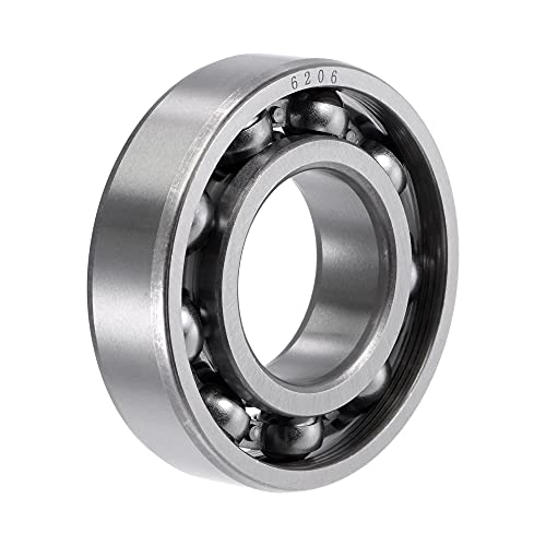 uxcell 6206 Deep Groove Ball Bearings 30mm Bore 62mm OD 16mm Thick CN Open Type Chrome Steel