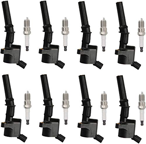 ENA Set of 8 Ignition Coil Pack and Platinum Spark Plug Compatible with Ford Lincoln Econoline Excursion Expedition Pickup E-150 E-250 E-350 F-150 F-250 4.6L 5.4L 6.8L Replacement for FD503 SP479