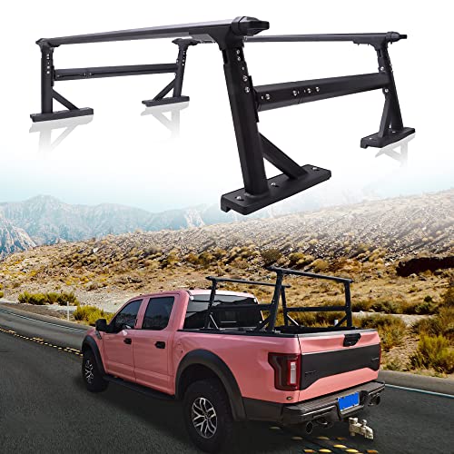 AUXPACBO Heavy Duty 800LB Extendable Bed Rack Compatible with All Modern Trucks, Adjustable Height Heavy Duty Ladder Rack for Truck Bed Cargo Rack Ladder Rack Camper Rack Truck Bed Rack