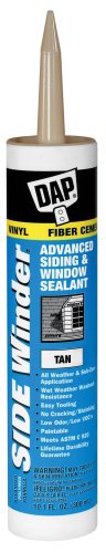 DAP 810 Winder Advanced Polymer Siding and Window Sealant, 10.1 Oz, Cartridge, Tan, Paste