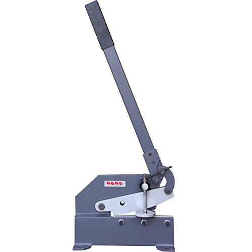 KAKA Industrial HS-5, Hand Plate Shear 5 inch Sheet Metal Plate Shear, Solid Steel Frame, Mounting Type Metal Shear, For Cutting Sheets and Bars, High Precision Manual Hand Plate Shear