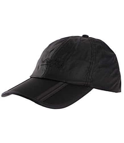 Sumolux Men Women Outdoor Rain Sun Waterproof Quick-Drying Long Brim Collapsible Portable Hat Black