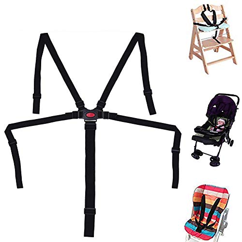 High Chair Straps, Baby Kid 5 Point Harness, Harness for High Chair, High Chair Harness,Universal Baby Safe Belt Holder Replacement for Stroller Wooden High Chair Pram Buggy Children Kid Pushchair