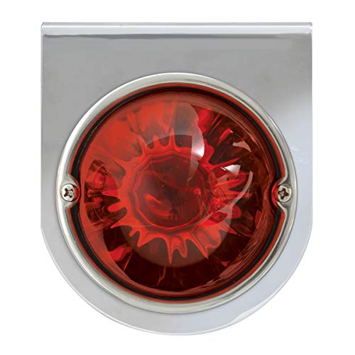 GG Grand General 82388 Chrome L Bracket with Red Watermelon Glass Light, 2 Wires