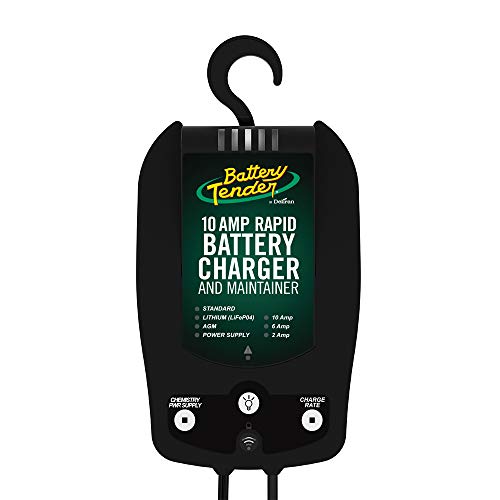 Battery Tender 10 AMP Rapid 12 Volt Car Battery Charger Automotive: 12 Volt, 6 AMP and 2 AMP Selectable Chemistry Battery Charger and Maintainer, Built-in WiFi and Power Supply  022-0229-DL-WH