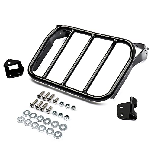 MoKitDora Sport Softail Luggage Rack for Harley Sissy Bar Uprights Compatible with 2018-later Softail FLFB FLFBS FXBR FXBRS, Gloss Black