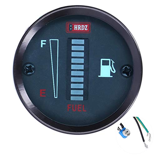 Fuel Gauge for Car Motorcycle Fuel Gauge 52mm Universal Digital Fuel Level Gauge Fuel Meter LED Fuel Meter Gauge Indicator 52mm Dia 12V Adjustable Resistance for Auto Motorcycle