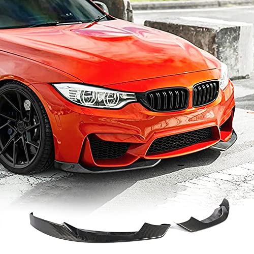 JC SPORTLINE Carbon Fiber Front Splitters for BMW BMW F80 M3/ F82 F83 M4 2014-2018 Bumper Lip Spoiler Chin Splitter Fog Lamp Trim Factory Outlet