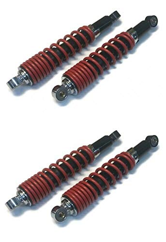 (4 Pack) 12" Length 10mm ID Adjustable Shocks Go Kart Cart Go-Cart Minibike Mini Bike