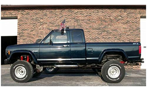 Bushwacker Cutout Pocket/Rivet Style Rear Fender Flares | 2-Piece Set, Black, Smooth Finish | 21008-11 | Fits 1983-1992 Ford Ranger