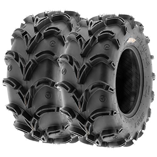 Pair of 2 SunF A050 AT 27x11-14 ATV UTV Deep Mud Terrain Tires, 6 PR, Tubeless