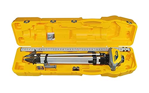 Spectra Precision LL100N-2 Laser Level Kit with HR320 Receiver and Clamp, 15' Grade Rod (Inches), Tripod, and System Case , Yellow