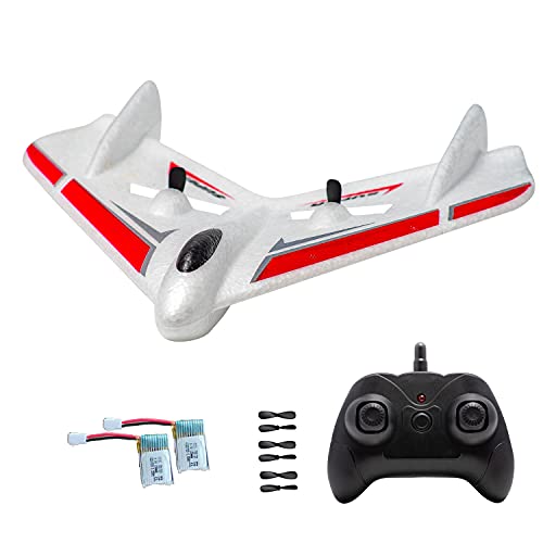 OTTCCTOY RC Plane Remote Control Airplane RTF 2CH Remote Control Ghost Airplane Indoor Outdoor 2.4GHz Radio Control Aircraft for Kids (2 Batteries)