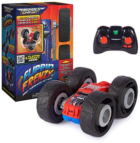 Air Hogs Super Soft, Flippin Frenzy, 360 Spinning Action, 2-in-1 Stunt Vehicle Remote Control Car, Kids Toys for Kids 4 and up
