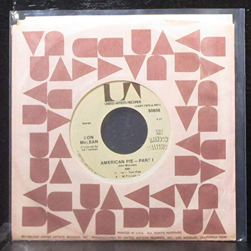 Don McLean - American Pie - American Pie / American Pie Part 2 - United Artists Records - 50856 - United States - NM / N/A - 7"