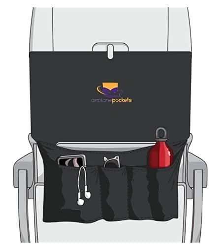 Airplane Pockets Airplane Tray Table Cover | Seat Back Organizer & Storage for Personal Items | Clean, Convenient, Expandable Pockets | Sanitary Travel Essentials for Flying | Media Pouch