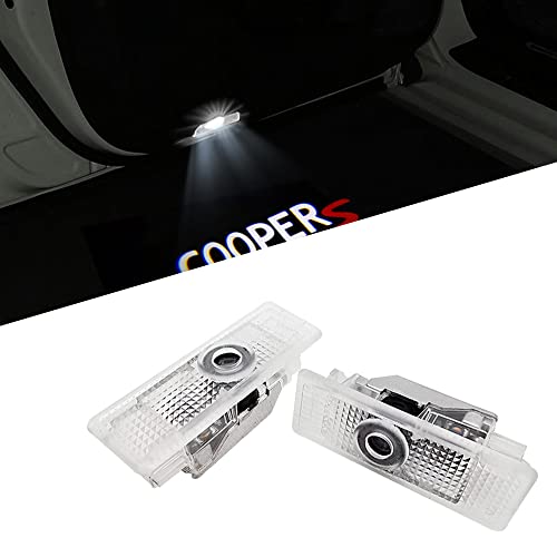 Car Door Logo Lights LED Laser Logo Welcome Light Courtesy Projector Ghost Shadow Lamp Compatible with R55 R56 R57 R58 R59 R60 R61 F55 F56 F57 (Coopers)