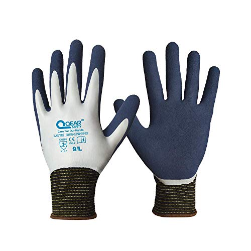 QQEARSAFETY Waterproof Gardening Gloves for Women and Men, Thorn Proof, 1 Pair (Medium/8")