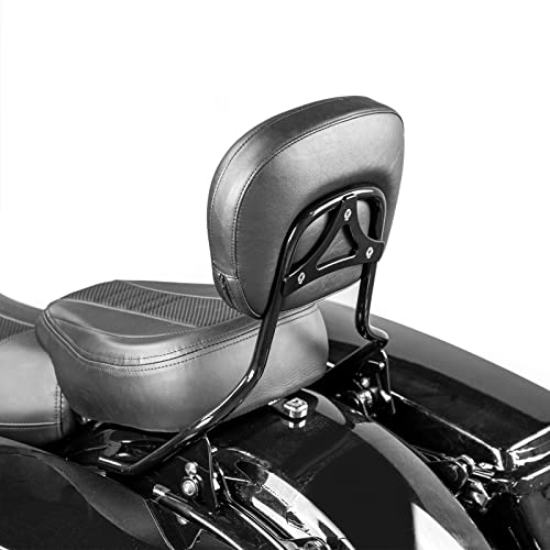 Mofun Street Glide Sissy Bar Detachable Passenger Backrest Pad Compatible with Harley Touring Road Glide Road King Electra Glide 2009-2023 Gloss Black