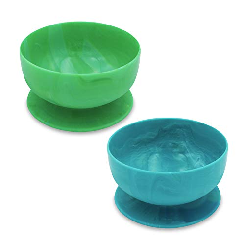 ChooMee Silicone Baby Suction Bowls | Non Slip Extra Strong Suction Base with Durable and Firm Bowl | Ideal for Infant and Toddler Baby Led Feeding | Small 2 CT