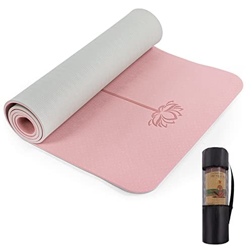 UMINEUX Yoga Mat Extra Thick 1/3'' Non Slip Yoga Mats for Women, Eco Friendly TPE Fitness Exercise Mat with Carrying Sling & Storage Bag