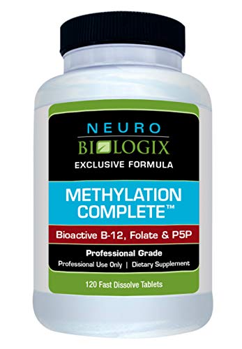 Neurobiologix Methylation Complete 120 Sublingual Tablets with Bioactive B12, Methyl Folate with a Light Fruit Punch Flavor for Focus, MTHFR & MTRR Gene Mutations, Vegan & Gluten Free