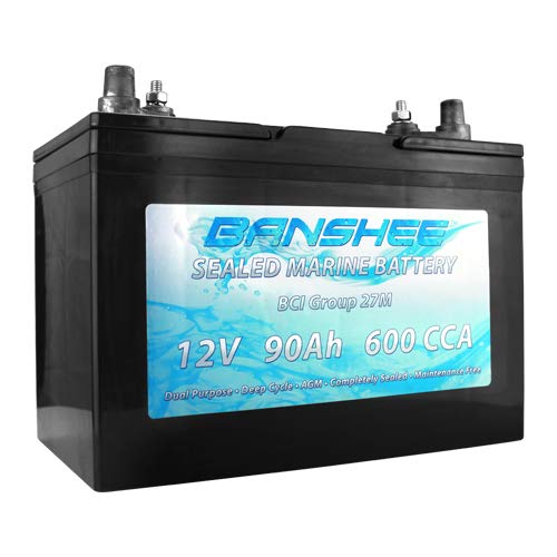Banshee BCI Group 27M Dual Purpose Deep Cycle Sealed AGM Marine & RV Battery