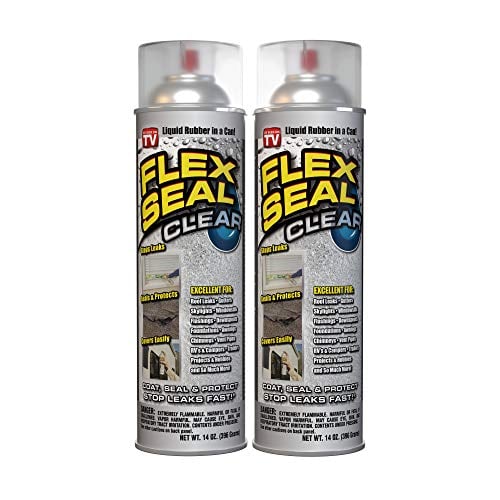Flex Seal Spray Rubber Sealant Coating, 14-oz, Clear (2 Pack)