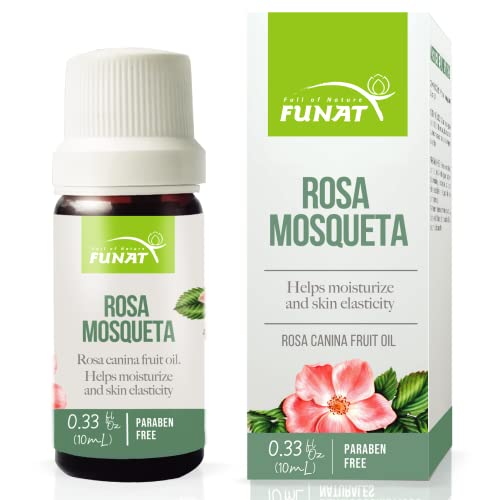 Funat Aceite de Rosa Mosqueta para rostro y piel  Rose Hip Seed Oil for face and skin 0.3 fl oz