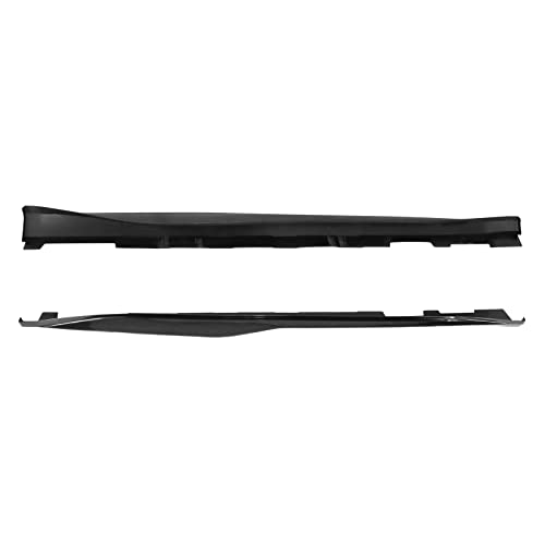 Side Skirts Compatible With 2016-2022 Chevy Camaro, ZL1 Style Carbon Fiber Print Side Extension Rocker Panels by IKON MOTORSPORTS, 2017 2018