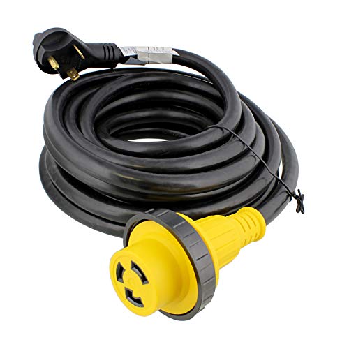 Dumble 30 AMP RV Power Cord with Twist Connector, Grip Handle, & Indicator Light  25ft 30A Camper Power Extension