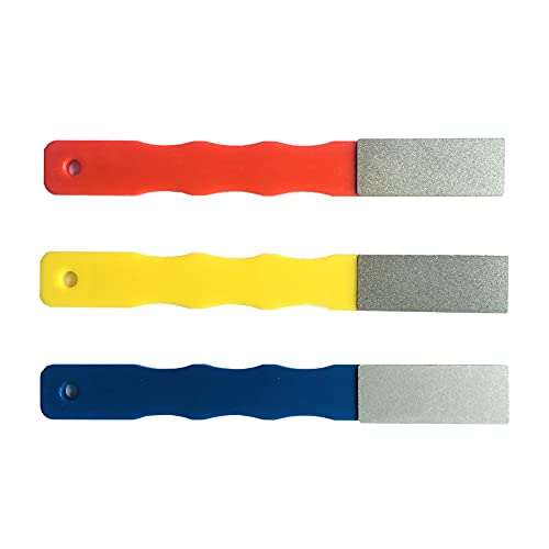 DMD Diamond Color Coded Mini Diamond Hone Kit 3Grits 220400600 Flat Hand File Knife Sharpener RedYellowBlue S4 Yellow Blue Red SP 008