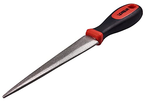 Amtech E2556 Diamond Sharpening File for Scissors, Knives and Garden Tools, 2-Sided Flat and Curved