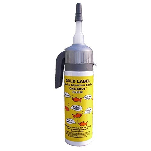 Clear Underwater Sealant 2.53 Fl Oz or 75ml, Clear Gold Label Koi Pond and Aquarium Sealant Bonds and Seals Leaks Underwater