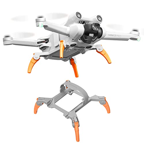 FPVtosky Landing Gear for DJI Mini 3 Pro, Spider Leg Foldable Extension Kit for DJI Mini3 Pro Drone Accessories (Grey + Orange) (NOT for Newest DJI Mini 3)
