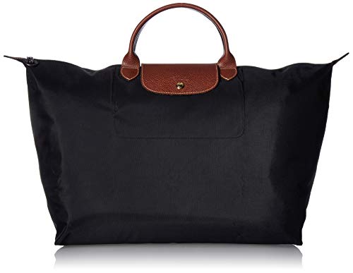 Longchamp Le Pliage Large Travel Bag, Black, 17.75" x 13.75" x 9"