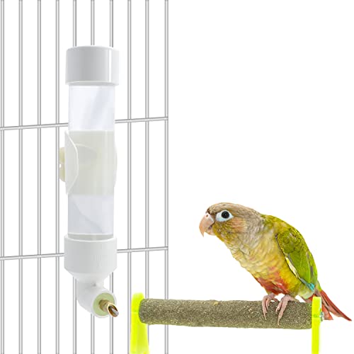 Bird Water Dispenser Parrot Waterer Automatic Bird Water Feeder for Medium Birds Parakeet Cockatiel Conure Caique (Small)