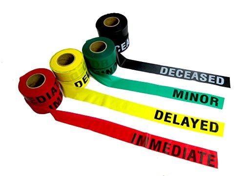 Triage Tape Kit/Contains 8 rolls of tape: Minor, Deceased, Immediate, Delayed