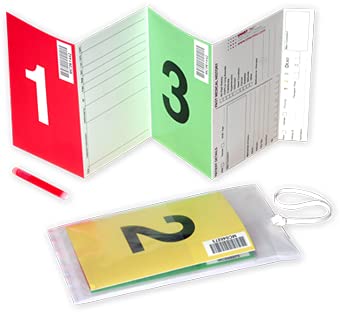 Smart Medical Triage Tags Resupply - Contains 10 Smart Tags - Folding Design Allows reprioritizing of Casualties & Highly vizability of Patient Priority
