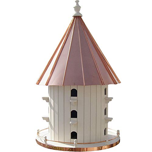 Saving Shepherd 15 Room Purple Martin Copper Top Birdhouse - Large 35" Swallow 3 Story Bird Condo House Amish Handcrafted in Lancaster Pennsylvania USA