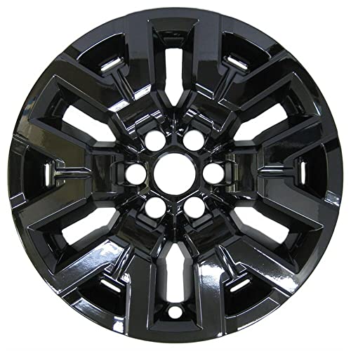 17" Gloss Black Wheel Skin Set Made for Nissan Frontier (22-23) | Durable ABS Plastic Cover - Fits Directly Over OEM Wheel