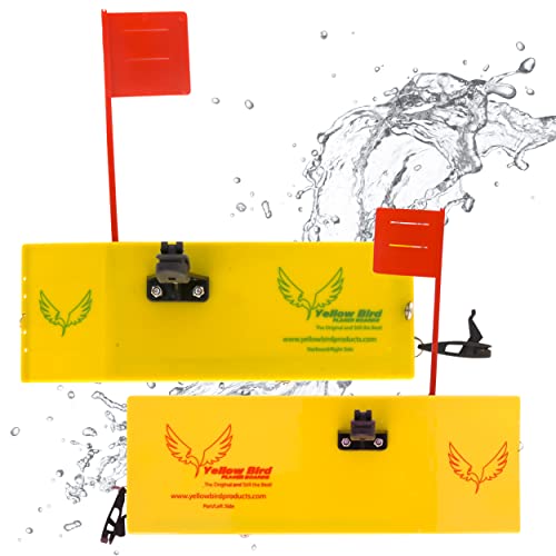 Yellow Bird Fishing Products (2-Pack) Planer Boards (1) Right & (1) Left - Includes Tattle Flag kit