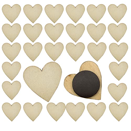 Refrigerator Magnets DIY Woodiness Refrigerator Sticker,JfwuHap 30-Pack Heart Shape Fridge Magnets Functional Magnets for Office, Kitchen, Refrigerator Whiteboard Magnet Set