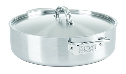 Viking Professional 5-Ply Stainless Steel Everyday Pan, 6.4 Quart, Silver