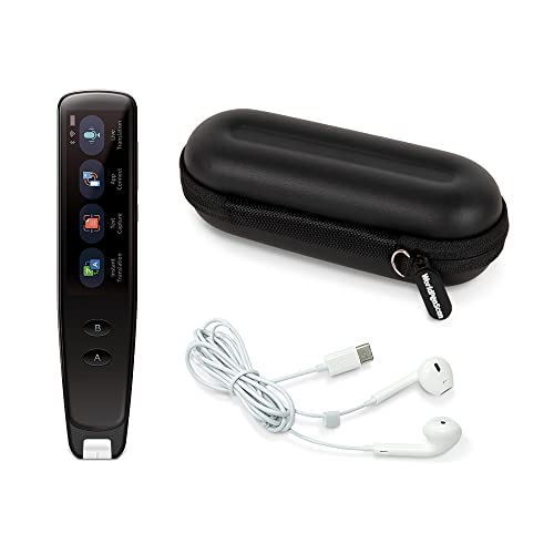 PenPower WorldPenScan Go | Bundle | Pen Translator and Scanner with Travel Case and Headphones