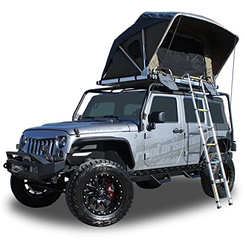 Raptor Series 100000-126800 Offgrid Voyager Truck SUV Camping Rooftop Tent with Ladder, Black