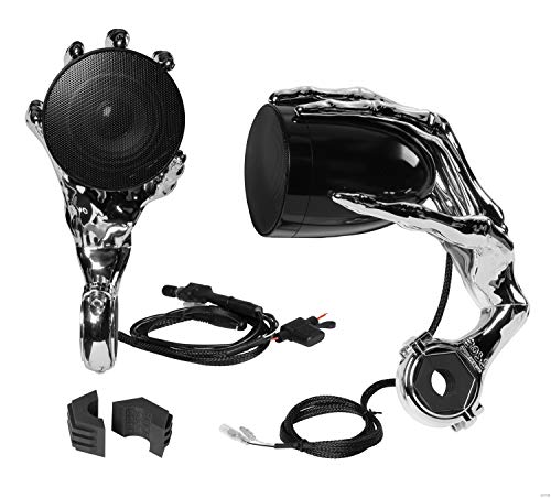 BOSS Audio Systems PHANTOM900 Motorcycle Weatherproof Bluetooth Speaker System - 3 Inch Speakers, Built-In Amplifier, Built-in Bluetooth, Volume Control, Great for ATVs and All 12 Volt Vehicles