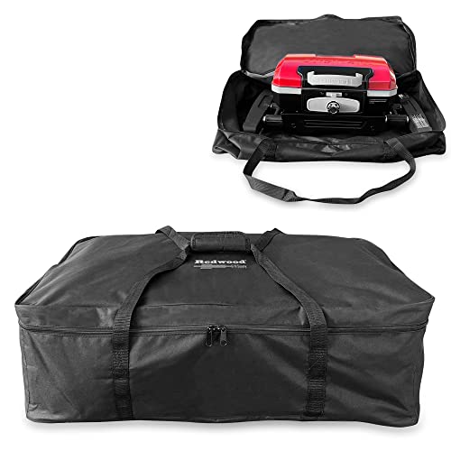 Carrying Case for Cuisinart CGG-180 Portable Tabletop Gas Grill - Weather Resistant, Heavy Duty Zipper and Reinforced Handles | Petit Gourmet Grill Cover/Tote Bag