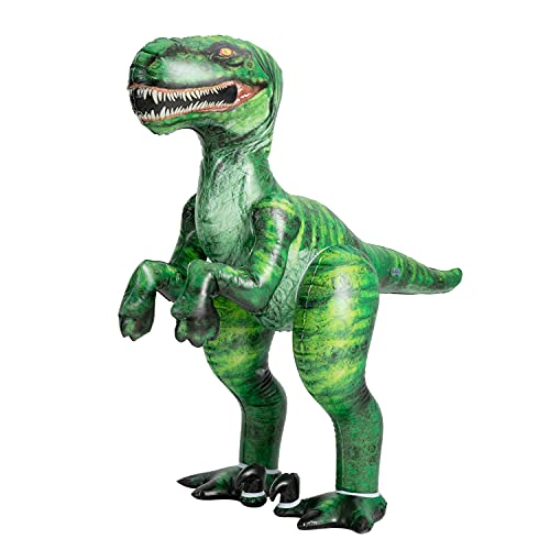JOYIN 60 Inflatable Dinosaur Toy, Giant Green Raptor Toy for Party Decorations, Birthday Party Gift for Kids and Adults