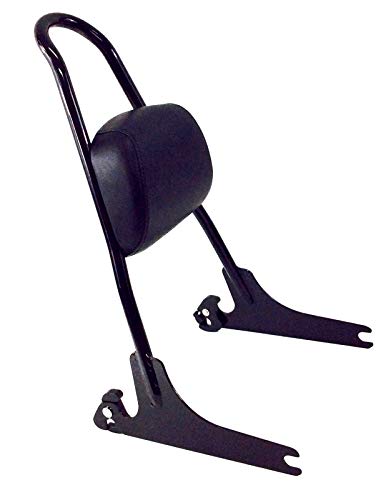 Black Tall Quick Release Passenger Detachable Backrest Harley Davidson Dyna Street Bob Low Rider S Super Wide Glide 2006-2017 Pad 52631 07 One Piece Sissy Bar Upright 52300046A Detachables Bobber 2016